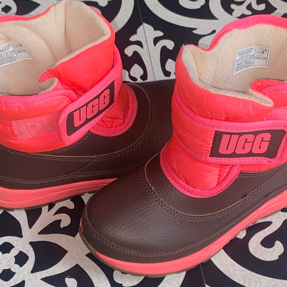 UGG Kids' Vibrant Pink and Brown Boots